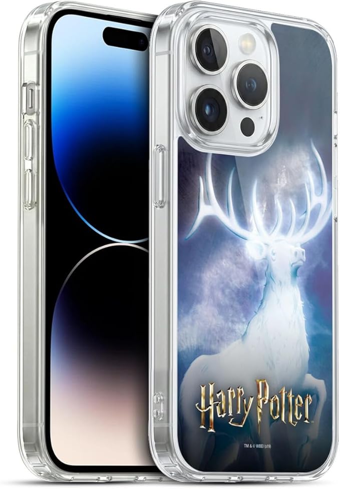 Head Case Designs Officially Licensed Harry Potter Stag Patronus Prisoner of Azkaban II Gel Case [Military Grade Protection] Compatible with Apple iPhone 13 Pro and Compatible with MagSafe