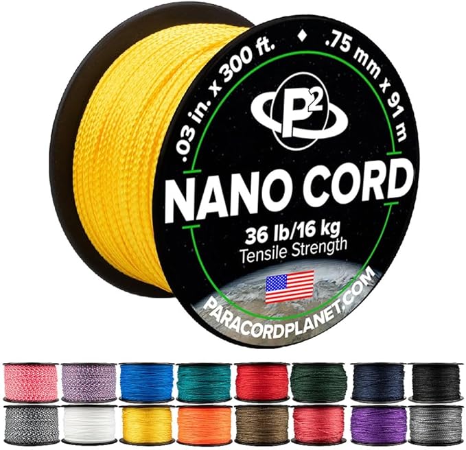 Paracord Planet Nano Cord –Lightweight Nylon Nano Paracord – Great for Arts & Crafts, Home Décor, Camping and More