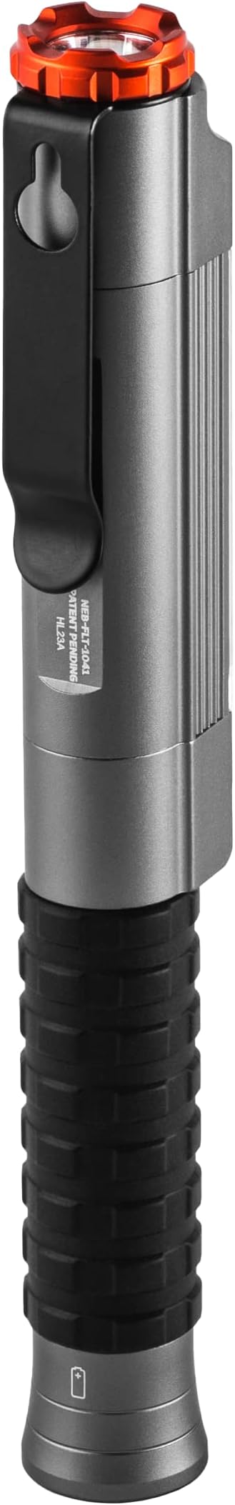 NEBO Big Larry 3 Work Light | Alkaline Batteries Included, 600 Lumens, 7 Light Modes, Magnetic COB Task Lamp & LED Flashlight, Steel Pocket Clip, Hands-Free Use, Water Resistant