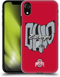 Head Case Designs Officially Licensed Ohio State University Map Football Graphics Hard Back Case Compatible with Apple iPhone XR