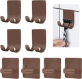 CGBE Razor Holder for Shower, 4 Packs Shaver Holder and Hooks, Self Adhesive Wall Mounts for Bathroom, Damage Free - Brown