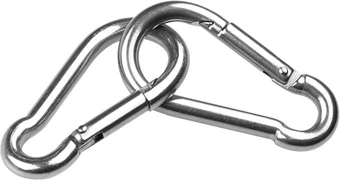 30 Pack 2 Inch Small Carabiner Clip Heavy Duty Spring Snap Hook M5 Stainless Steel Bulk Mini Locking Carabiner Clips for Key Hiking Camping Fishing Outdoor and Gym