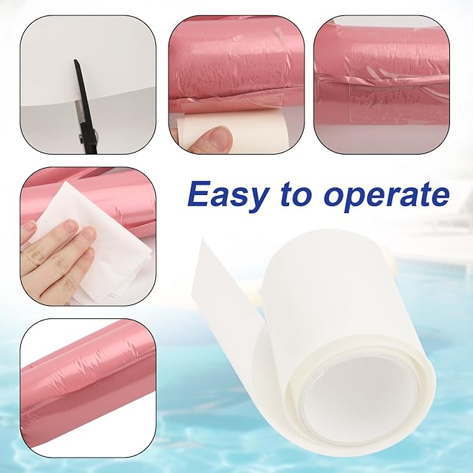 Gosknor Inflatable Waterproof Repair Tape, 9.8FT Heavy Duty Tenacious Tape Inflatable Repair Patch Kit TPU Strong Adhesive for Bounce Houses Pool Floats Air Beds Tents Trampoline(Clear)