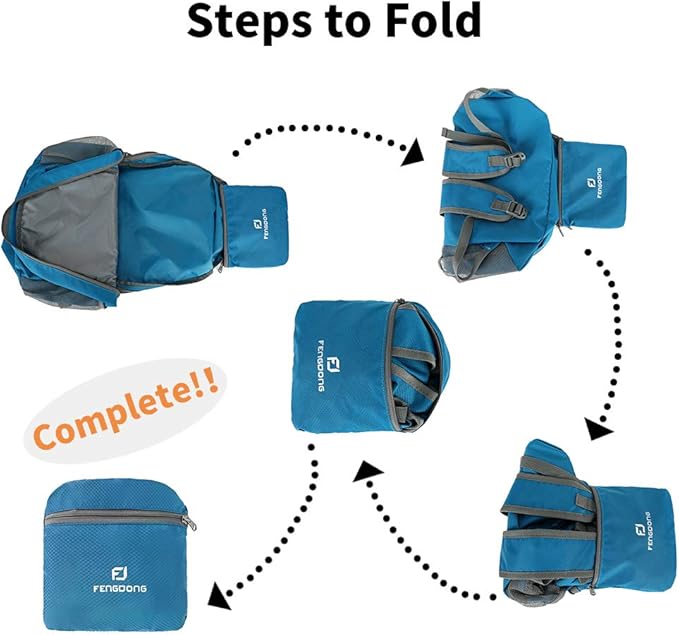 FENGDONG 35L Lightweight Foldable Waterproof Packable Travel Small Hiking Backpack Daypack for men women