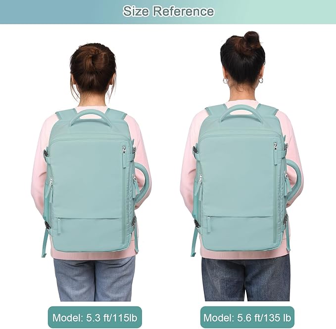 Sinaliy Large Travel Backpack for Women, 40L Carry On Backpack, 17 Inch Laptop Waterproof Backpack, College Bookbag, Backpack for Women, as Person Item Flight Approved