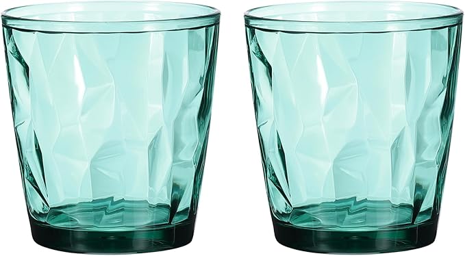 uxcell 7oz Acrylic Drinking Glasses, 2Pcs Plastic Reusable Tumblers Drinkware Unbreakable Water Glasses Cups Stackable & Dishwasher Safe for Home Outdoors Restaurant, Cyan