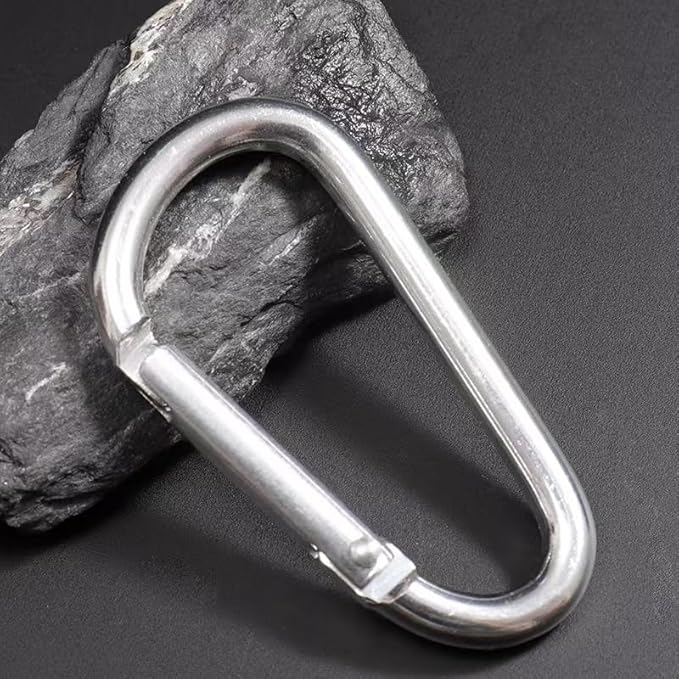 Carabiner Keychain Clip -3" Aluminum Carabiner D Ring, Caribeener Clips, Spring Snap Hook for Keychain Clip