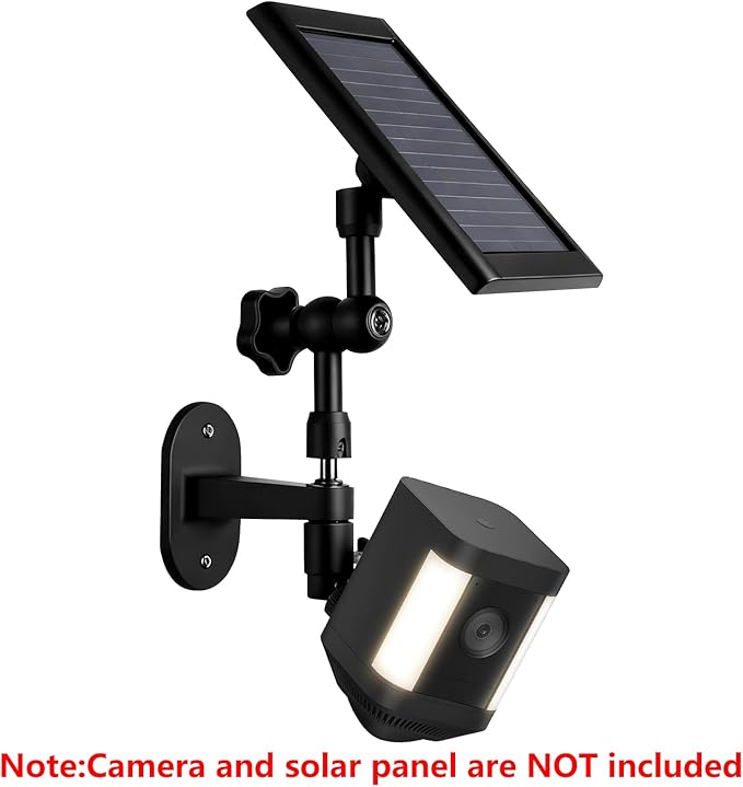 2-in-1 Wall Mount for Ring Solar Panel, Ring Stick Up Cam Battery, Spotlight Cam and Spotlight Cam Plus/Pro(Battery), Adjustable Angle to Get Maximum Sunlight for Your Solar Panel