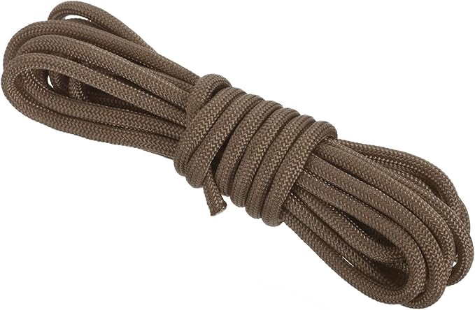 550 Paracord Rope 10ft, 4mm Thin Paracord Nylon Cord 7-Strand Core [for Tent Camping Outdoor Gear] - Brown