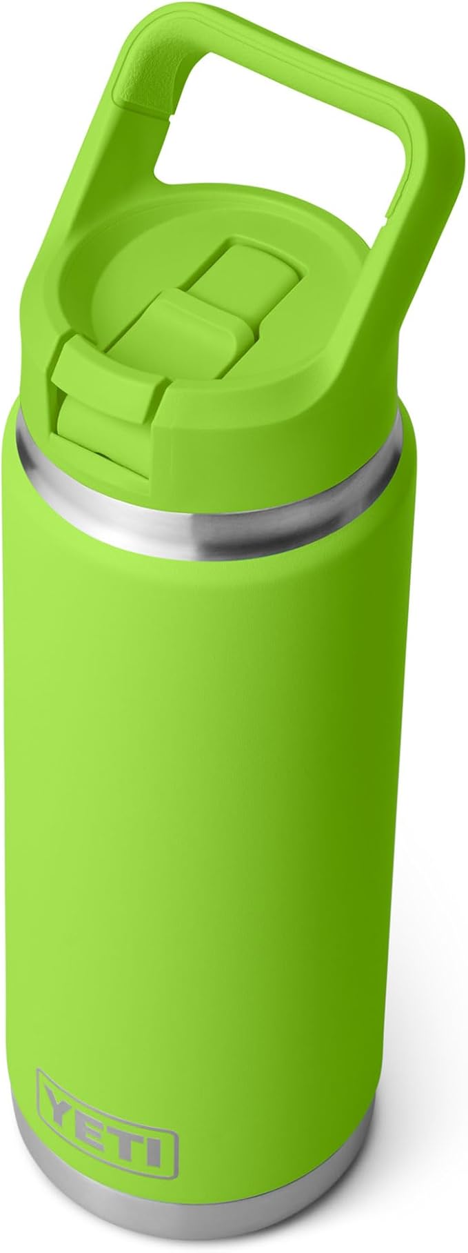YETI Rambler 26 oz Bottle, Vacuum Insulated, Stainless Steel with Color Matching Straw Cap