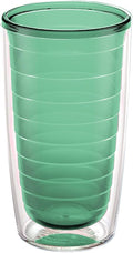 Tervis Clear & Colorful Tabletop Made in USA Double Walled Insulated Tumbler Travel Cup Keeps Drinks Cold & Hot, 16oz, Mangrove Green