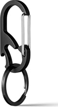 TISUR Titanium Carabiner Keychain Clip, Anti-Lost Key Ring Holder, Self-Locking Metal Gate Clip Key Chain Bottle Opener for Men Women