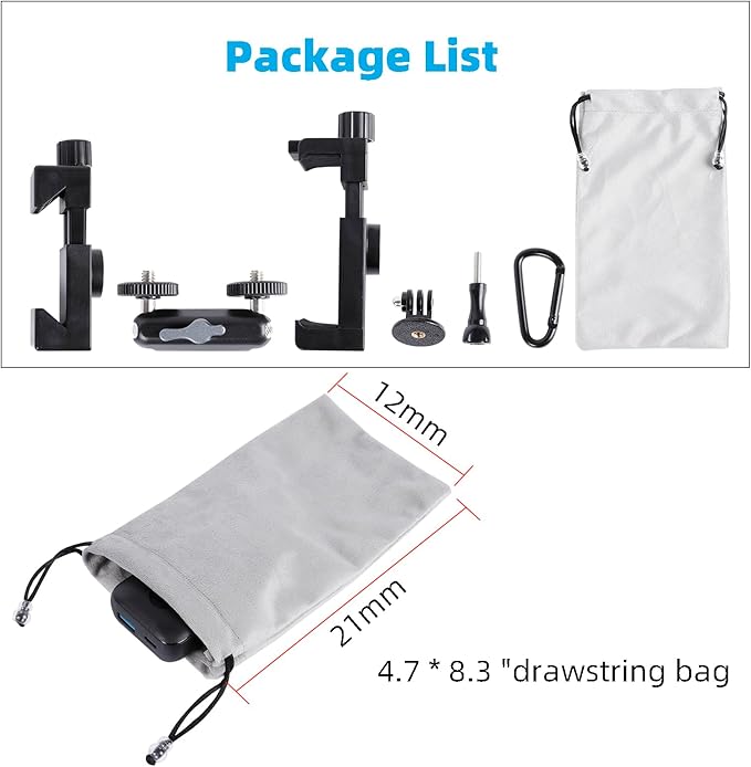 Cell Phone Fence Mount for iPhone, GoPro, Insta360, and Other Action Cameras, Mevo Start for Baseball Softball Tennis Recording, Cameras Net Chain Link Fence Clip Mount Holder
