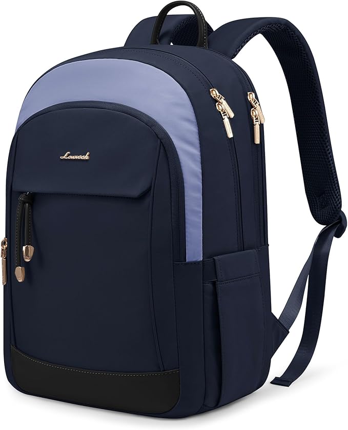 LOVEVOOK Backpack for Women, 15.6 Inch Laptop Backpacks for Work College Travel, Large Capacity Water-Repellent Anti Theft Computer Bags with Laptop Compartment College Essentials, navy blue