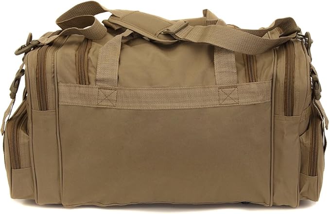 Mens Large 22" Inch Tan Duffel Duffle Military Molle Tactical Gear Shoulder Strap Travel Bag