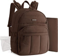 BAGSMART Diaper Bag Backpack, Multi-Pocket Puffy Diaper Bag with Waterproof Changing Pad, Lightweight Stroller-Friendly Diaper Bag with Insulated Pockets, Easy-Access Baby Essential, Coffee Brown