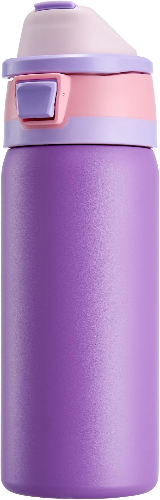 Fijinhom 24 oz Insulated Water Bottle with 2-in-1 Straw and Spout Lid, Stainless Steel Double Wall Vacuum Flask, Sports Water Bottle Keeps Cold 24H, Leak Proof for Gym, Outdoor, Travel (Purple)