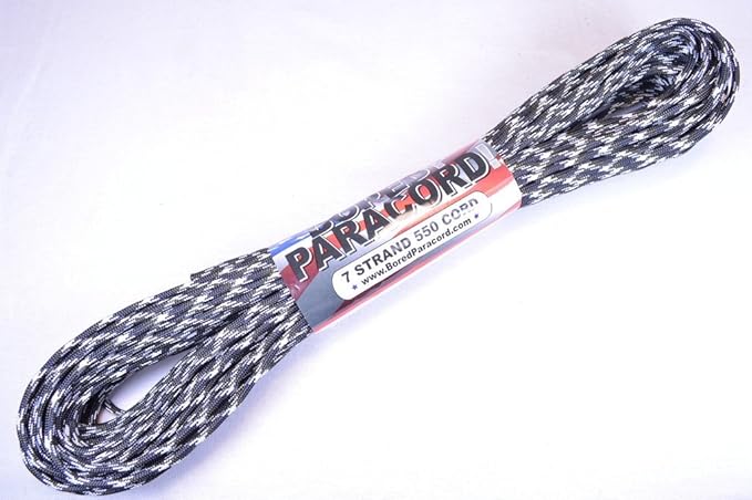 BORED? PARACORD! 550 lb Paracord – Ideal for Crafting, DIY Projects, Camping, Military & Active Outdoors – 300+ Colors – Tactical Parachute Cord Type III – Strong - Army Camo 50 Feet