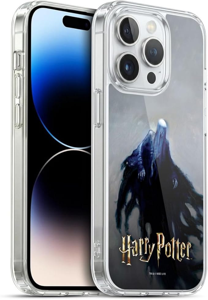 Head Case Designs Officially Licensed Harry Potter Dementor Prisoner of Azkaban II Gel Case [Military Grade Protection] Compatible with Apple iPhone 14 Pro and Compatible with MagSafe