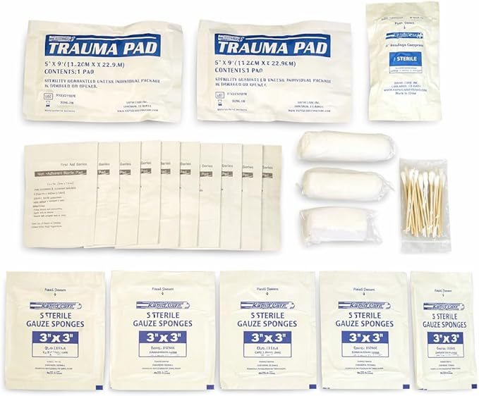 Rapid Care 2-Shelf First Aid Refill Kit - 307 Piece OSHA & ANSI Compliant Medical Supplies for Office, Home, Car, Travel & Outdoor Use