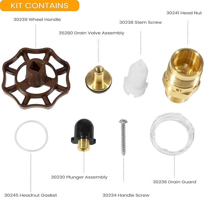RK-25 Repair Kit for Woodford Model 20 25 27 Faucet Outdoor Wall Faucet Repair Kit