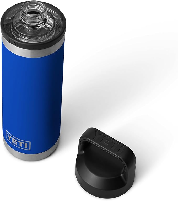 YETI Rambler 18 oz Bottle, Leakproof, Vacuum Insulated, Stainless Steel with Chug Cap, Royal Blue