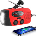 Hand Crank Emergency Radio, AM/FM/NOAA Weather Radio with 2000mAh Battery Operated, Solar Powered & USB Charging, Flashlight, Reading Light,SOS Alarm, Headphone Jack for Outdoor Indoor