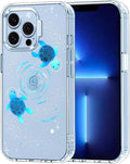 MOSNOVO Case for iPhone 13 Pro, [Buffertech 6.6ft Military-Grade Drop Protection] [Anti Peel Off Tech] Clear TPU Bumper Phone Case Cover Design - Space Turtle