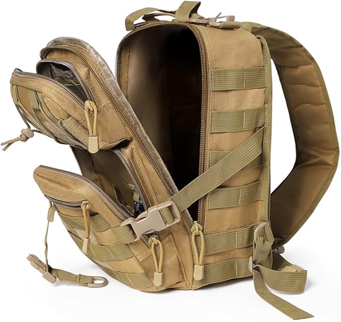 hopopower Tactical Sling Bag, Sport Bag Military Rover Shoulder Backpack EDC Assault Range Bag, Chest Pack Handbag Waterproof