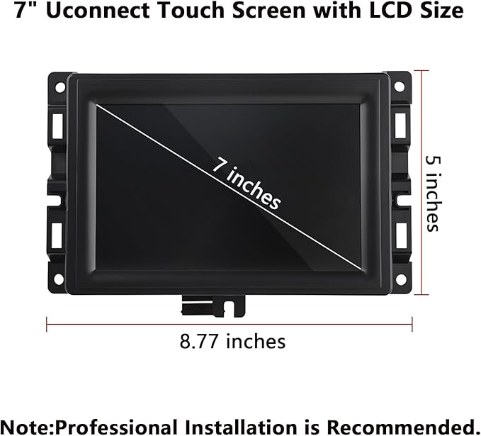 7" Uconnect Touch Screen Replacement Display with Bracket for 2017-2020 Jeep Compass TDO-WXGA0700K00057-V1 TDO-WXGA0700K00033-V2 fit Radio Navigation