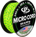 Paracord Planet Micro Paracord – Thin Braided Cord for Crafting, Fishing, and DIY Projects in 125 ft Spools – Dayglow