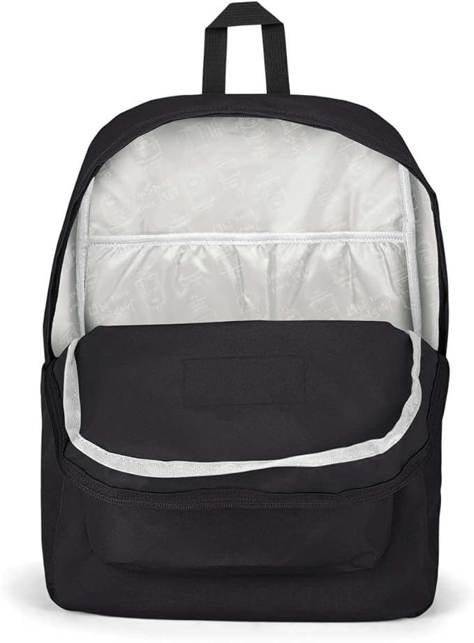 JanSport SuperBreak Plus Backpack with Padded 15-inch Laptop Sleeve and Integrated Bottle Pocket - Spacious and Durable Daypack for Work and Travel - Black