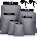 Shappy 6/12 Pcs Waterproof Dry Bags, Lightweight Outdoor Waterproof Dry Stuff Sacks 15/8/5/4/3/2 L and Long Adjustable Shoulder Strap for Kayaking Rafting Boating Hiking Camping