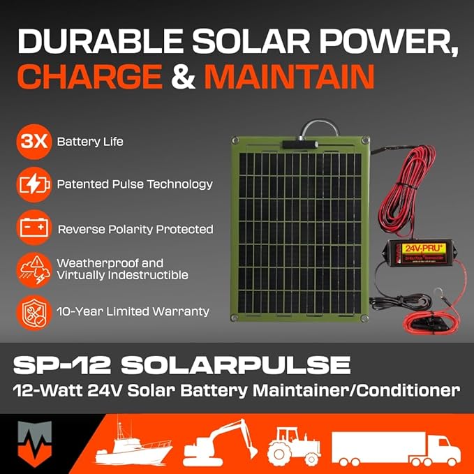 PulseTech SP-12-12-Watt 24 Volt Solar Pulse Battery Charge Maintainer/Conditioner