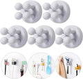 iBetterLife 5Pcs Toothbrush Holders for Bathrooms - Self-Adhesive Wall Mount to Mirror for Clipping & Hanging Shower Razor Towel Plug Cable, Utility Hooks for Home Kitchen Office Dorm Room Essentials