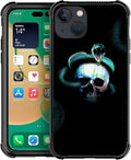 for iPhone 13 Mini Case, Skeleton Winding Snake Pattern Graphic Design Girl Boy Soft Silicone Hard Acrylic Shock Protection for iPhone 13 Mini