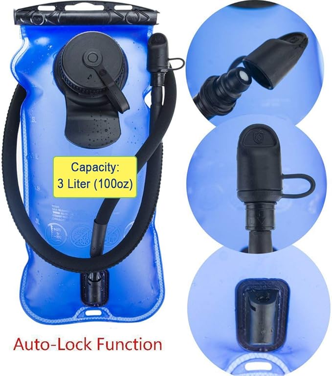 WACOOL 3L 3Liter 100oz BPA Free EVA Hydration Pack Bladder, Leak-Proof Water Reservoir