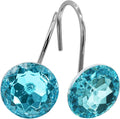 MitoVilla Teal Blue Shower Curtain Hooks Rings, Metal Shower Hooks for Turquoise Shower Curtain & Liner, Aqua Rust Proof Shower Rings for Curtain and Shower Rod, 12 Pack Bathroom Set
