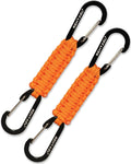 Paracord Braided Carabiner Keychain Lanyard Strap, Hanger Stroller Hook w/2 Carabiner Clips for Water Bottle Backpack