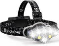 Victoper Rechargeable Headlamp, 8 LED High Lumen Bright Head Lamp with Red Light, Lightweight USB Head Light, 8 Mode Waterproof Head Flashlight for Outdoor Running Hunting Camping Gear, Black