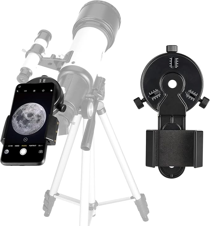 CELTICBIRD - Upgrade Smartphone Scope Adapter Spotting Scope Phone Adapter - Precision Metal Telescope Phone Mount for Spotting Scopes, Binoculars, Monocular, Telescope, Microscope