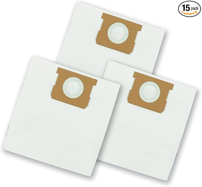 Shop-Vac 9066233 Disposable Filter Bags, Fits 10-14 Gallon Vacs, For Dry Pick-Up Only, Non-Hazardous Materials, 3 count (Pack of 5)