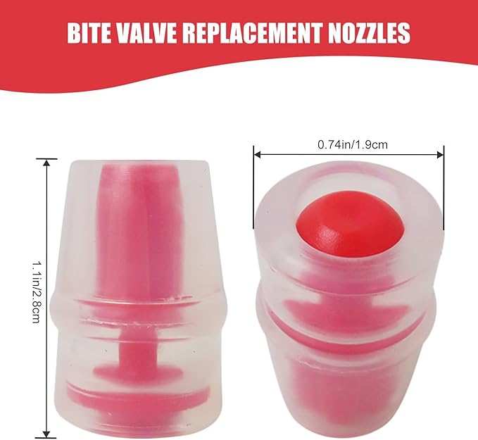 6pcs Multicolor Replacement Bite Nozzles for Osprey/Nathan & Hydrapak Hydration Reservoirs - Lead-Free Silicone Sheaths