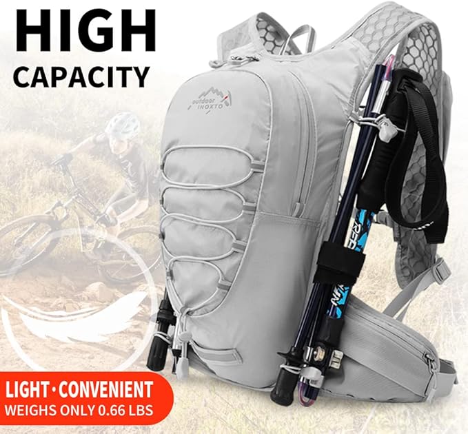 IX INOXTO Running Hydration Vest for Men Women Water Backpack for Running 3L Running Hydration Pack for Trail Running Marathon Race Hiking