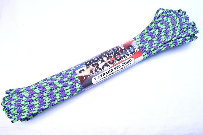 BORED? PARACORD! 550 lb Paracord – Ideal for Crafting, DIY Projects, Camping, Military & Active Outdoors – 300+ Colors – Tactical Parachute Cord Type III – Strong - Zomb 50 Feet