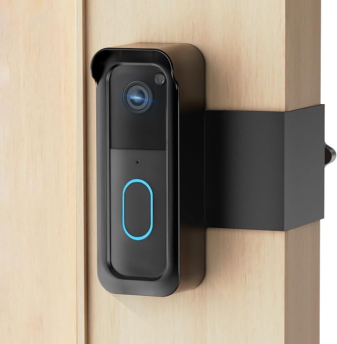 Blink Doorbell Mount, 2nd Gen Anti-Theft Blink Doorbell Camera Mount No Drilling with Rain Cover, Fit for Blink Video Doorbell 1st & 2nd Gen, No Block Sensor & Night Vision