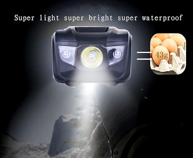 HappyOrange 4 Pack LED Headlamp, IPX4 Waterproof Headlight, 4 Modes with Red Light, 45° Adjustable, Lightweight for Camping Hiking Running Fishing Emergency Adults Kids
