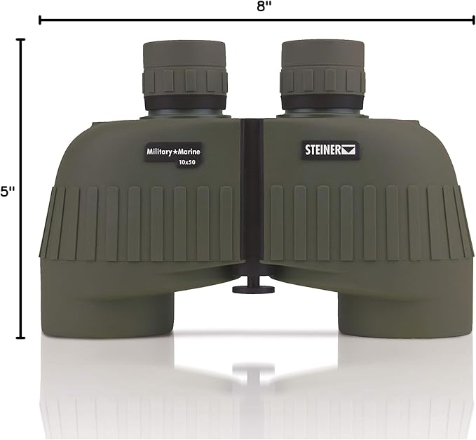 Steiner Military-Marine 10x50mm Binoculars – High-Power Tactical Optics with Sports-Auto-Focus, 50mm Objective Lenses, Waterproof, and Heritage Warranty
