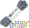 Paracord Planet 100 Feet Hanks Parachute 550 Cord Type III 7 Strand Paracord Charcoal Gray