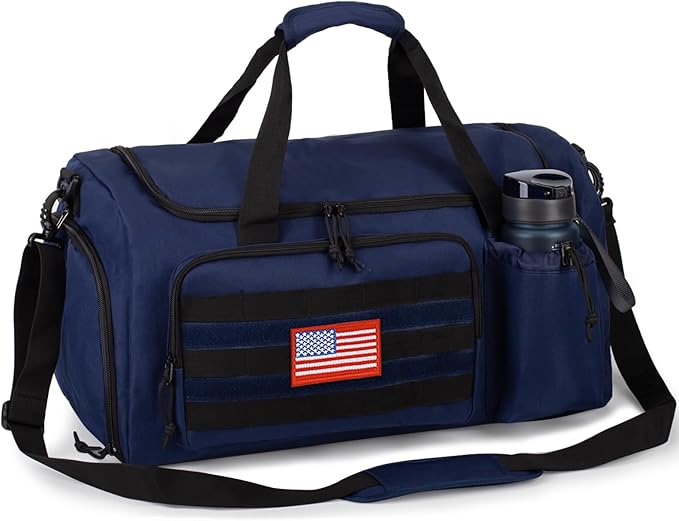 Tactical Gym Bag for Men, 60L Large Capacity Duffle Bags with Shoes Compartment, Sports Bag with wet compartment, Multi-functional Weekend Bags Suitable for Travel, Camping,hiking